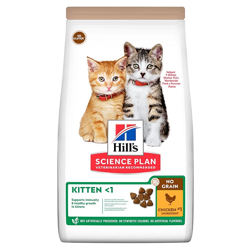 Hill's Science Plan Kitten No Grain Kattenvoer met kip 1.5 kg