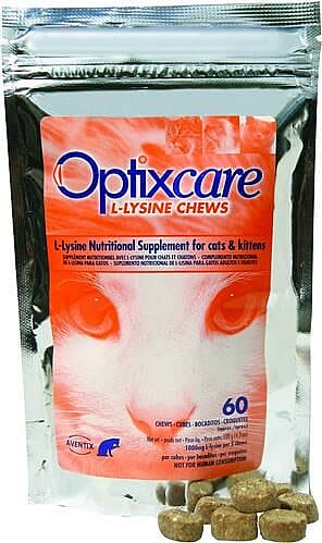 Optixcare L-Lysine Kat 60 stuks