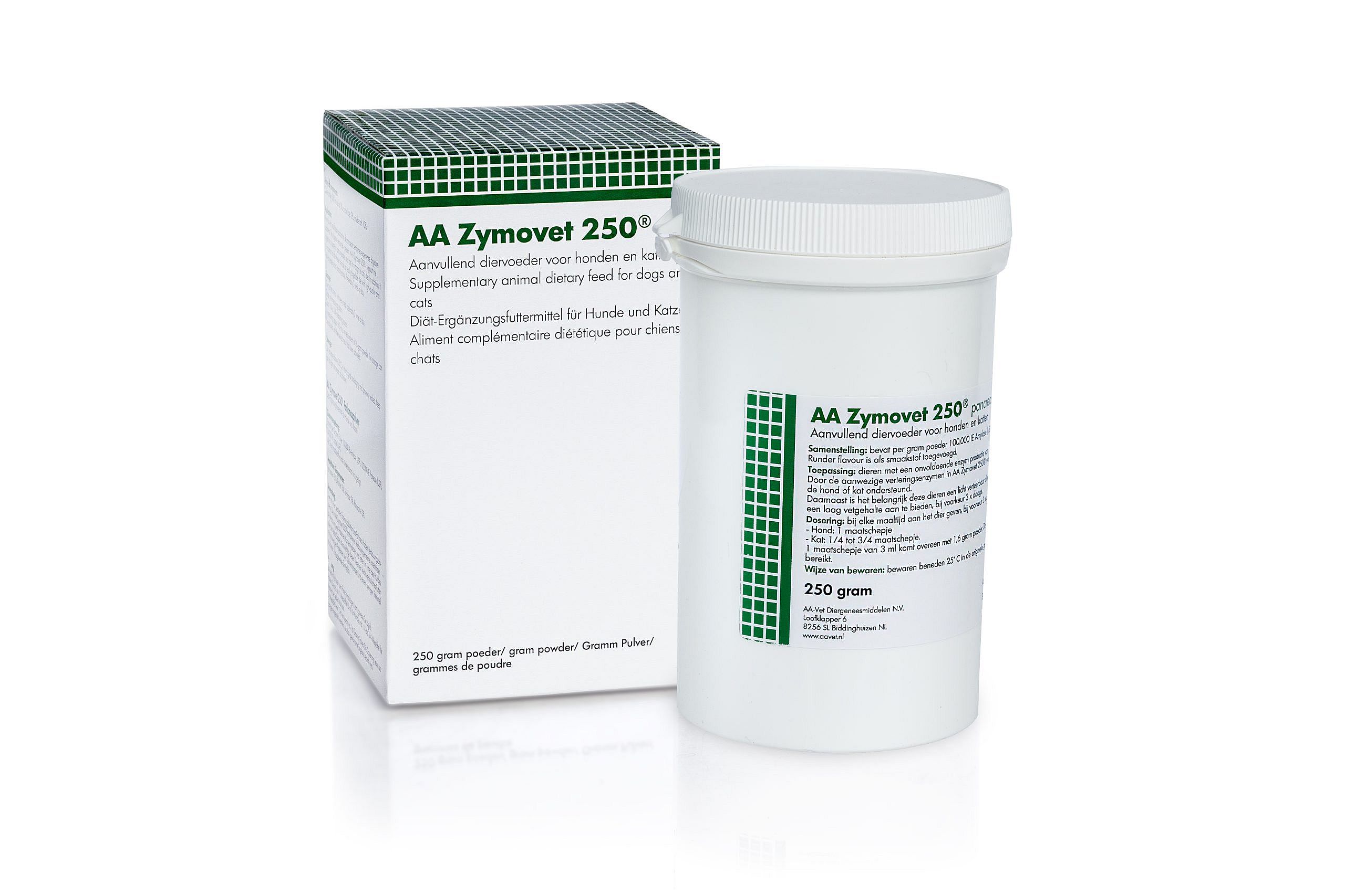 AA Zymovet Pancreaspoeder Hond Kat 250 gram