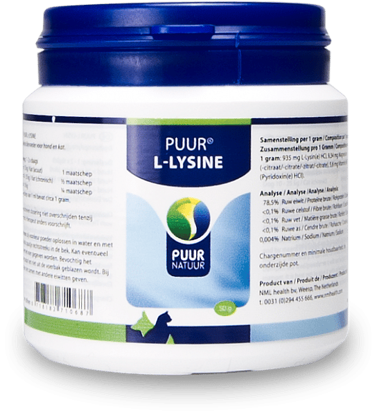 Puur L-Lysine Hond Kat 50 gram