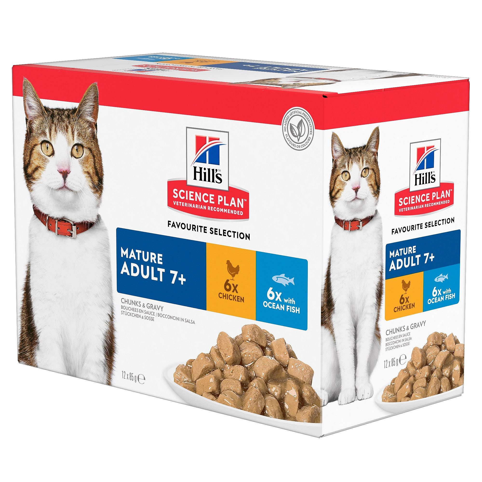 Hill's Science Plan Mature Adult 7+ Kattenvoer Maaltijdzakjes 12 x 85 gram