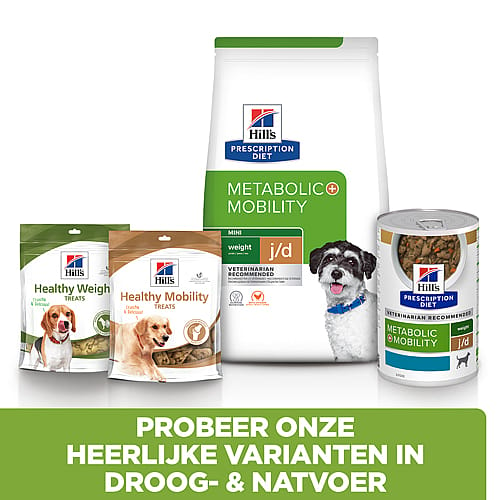 Hill's Prescription Diet Metabolic + Mobility Mini Weight Management hondenvoer met Kip