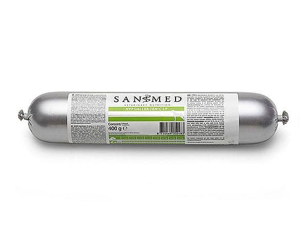 Sanimed Hypoallergenic Hond LR Worst (Lam en Rijst) 400 gram