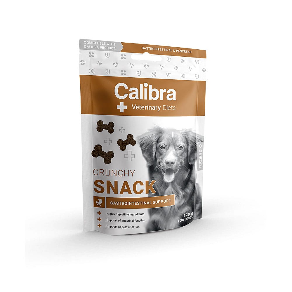 Datumvoordeel (op=op) Calibra Veterinary Diets Gastro Intestinal Support Crunchy Snack 120 gram