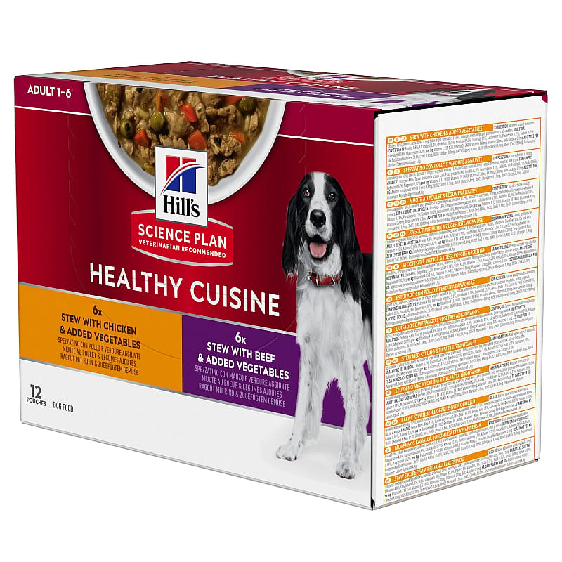 Hill's Science Plan Healthy Cuisine Adult Hondenvoer Stoofpotje Kip Rund 12 x 90 gram