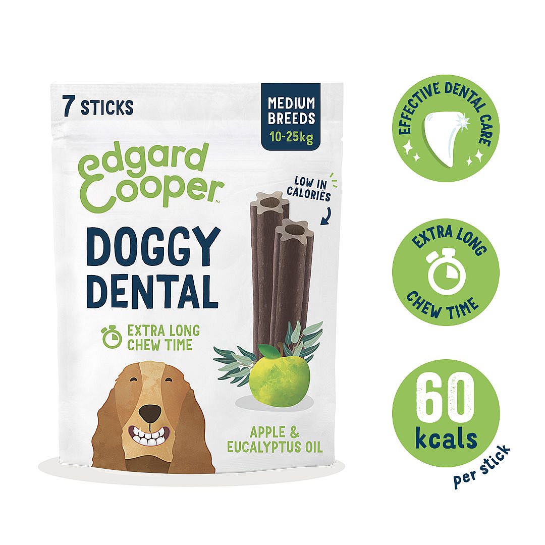 Edgard & Cooper Doggy Dental Sticks Hondensnack - Appel en Eucalyptus