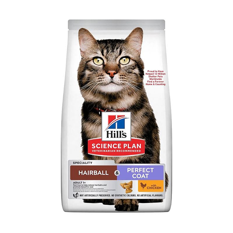 Hill's Science Plan Hairball & Perfect Coat Adult Kattenvoer Kip