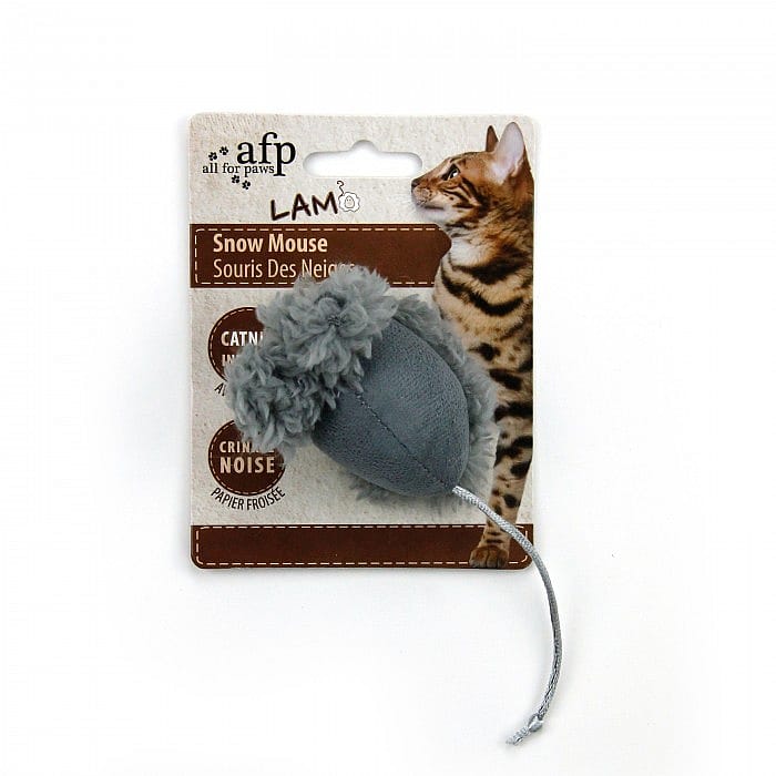 AFP Lambswool Snow Mouse Catnip