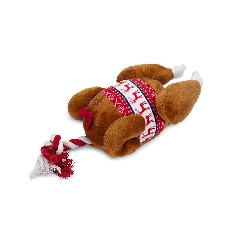 Beeztees Kerstkalkoen Pluche Hond