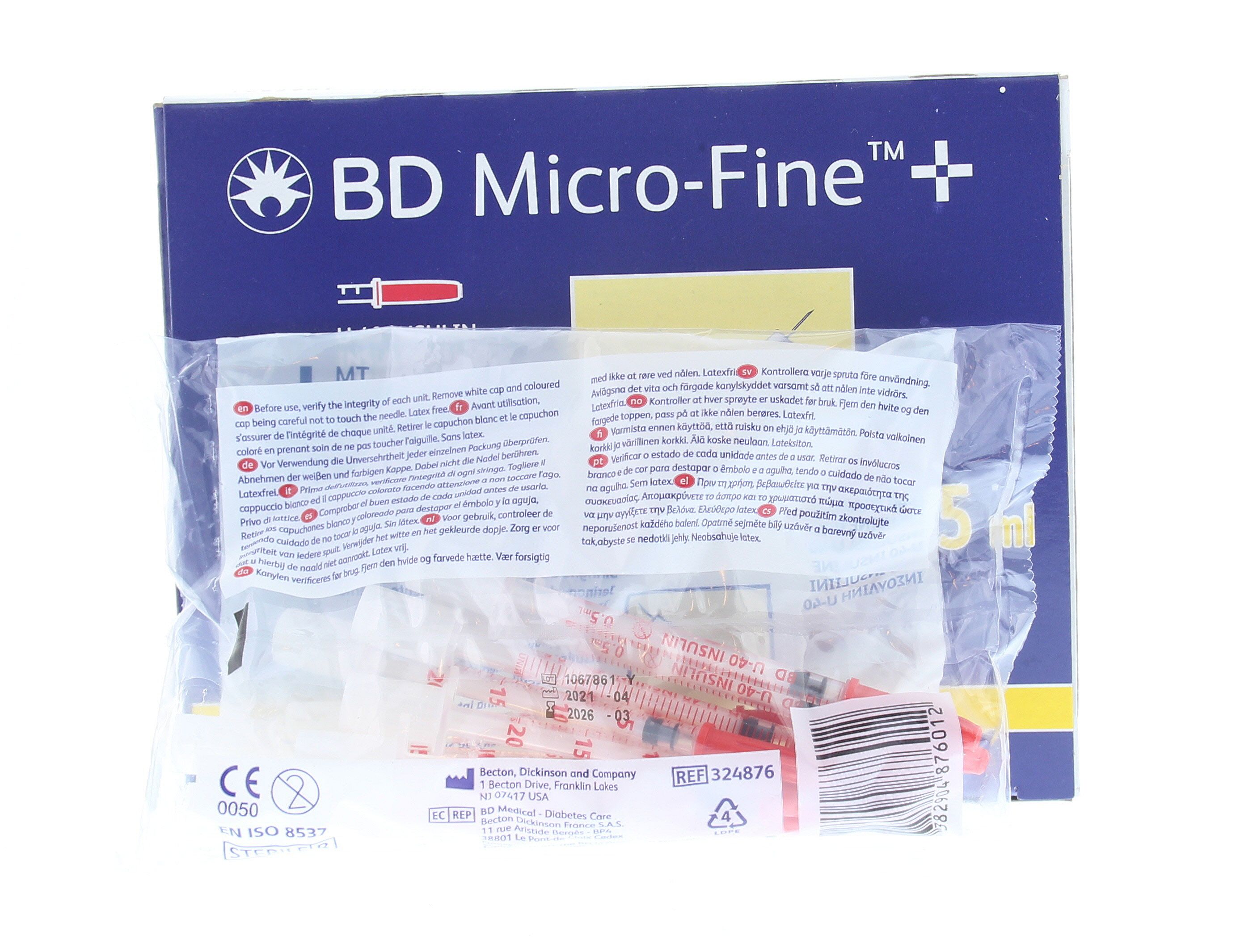 Spuitjes Insuline BD Micro-Fine U-40 Hond Kat 100 stuks