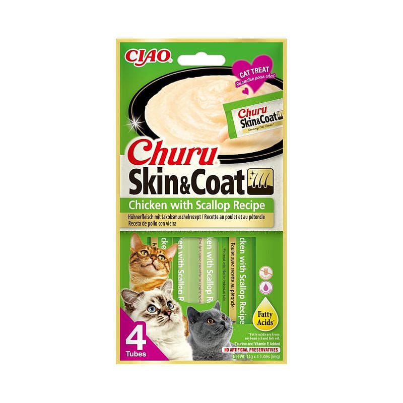 Inaba Churu Skin & Coat Vloeibare Snacks 4 stuks