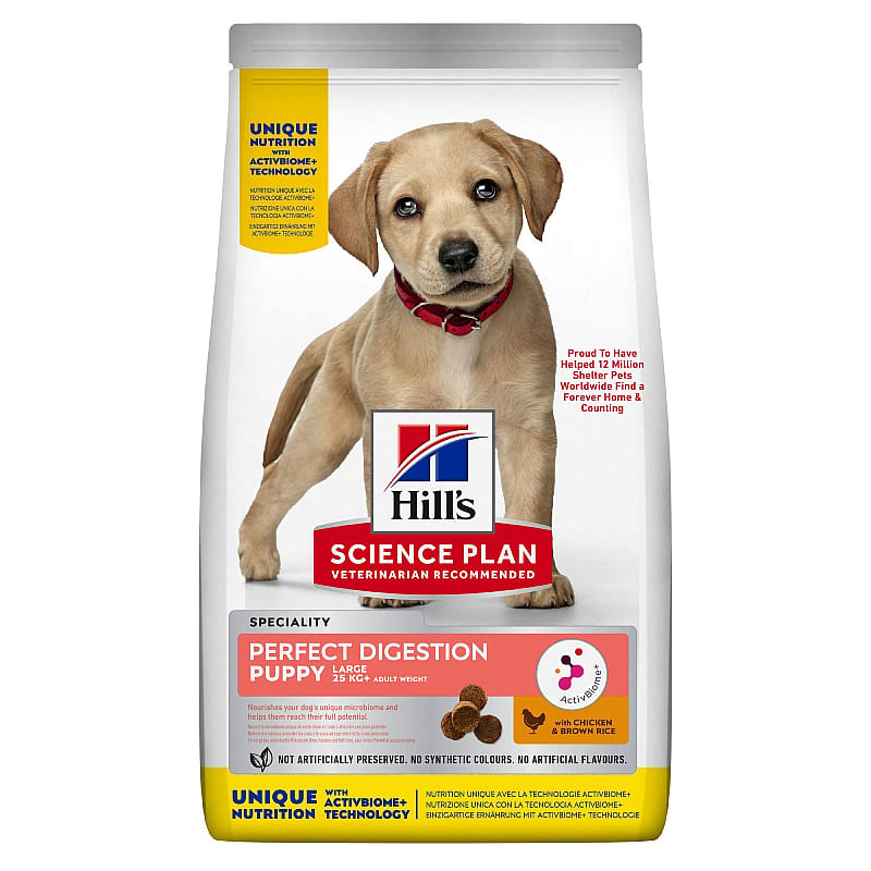 Hill's Science Plan Perfect Digestion Large Puppyvoer Kip & Rijst 14.5 kg