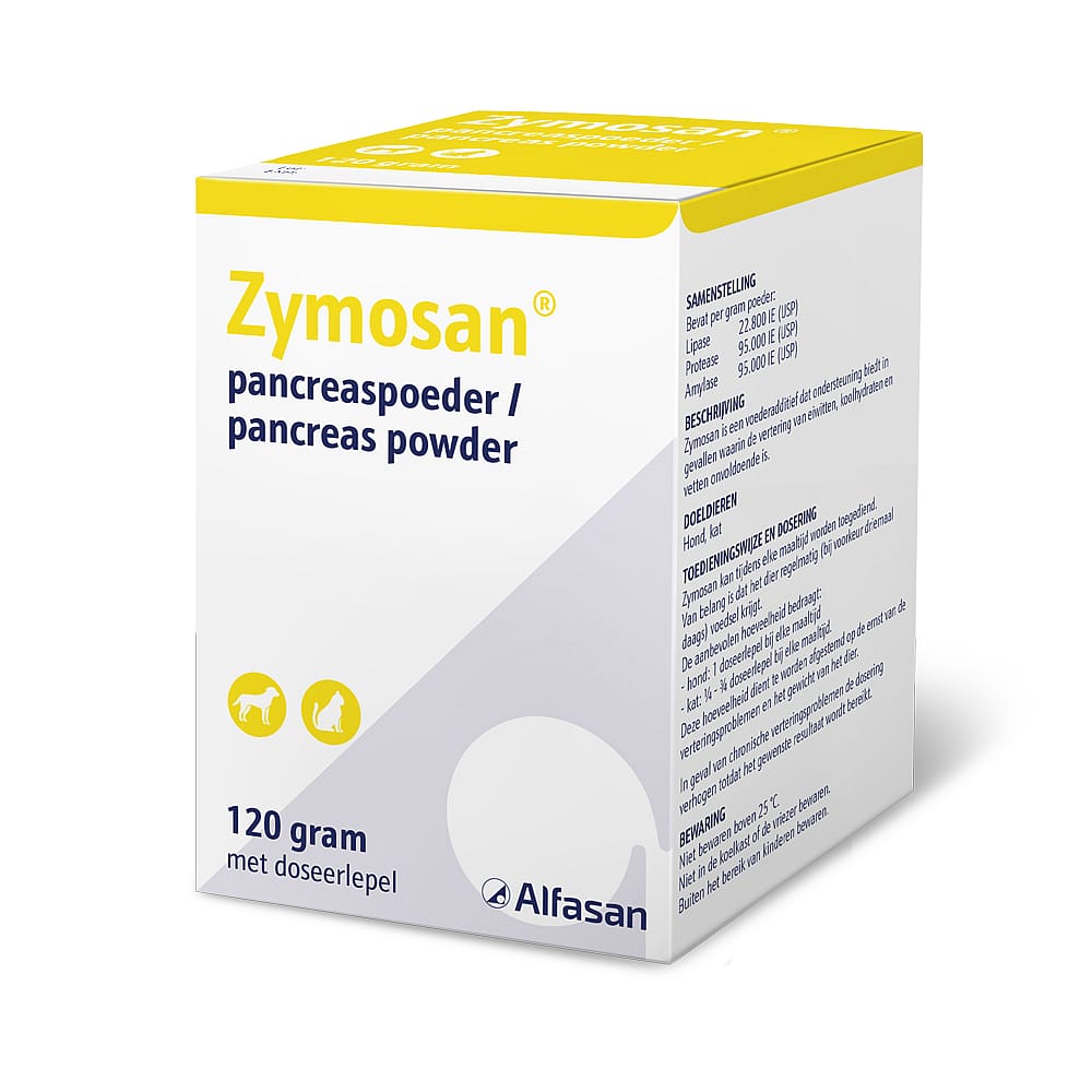 Zymosan Pancreas Alfasan voedingssupplement Hond Kat